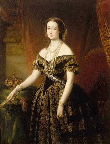 Louis-Edouard Dubufe Portrait of Eugenie de Montijo Norge oil painting art